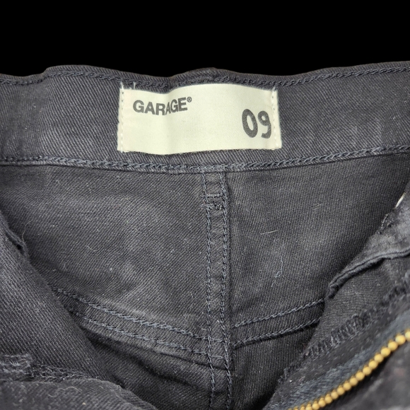 GARAGE Black Denim Shorts- 9 - Picture 4 of 5